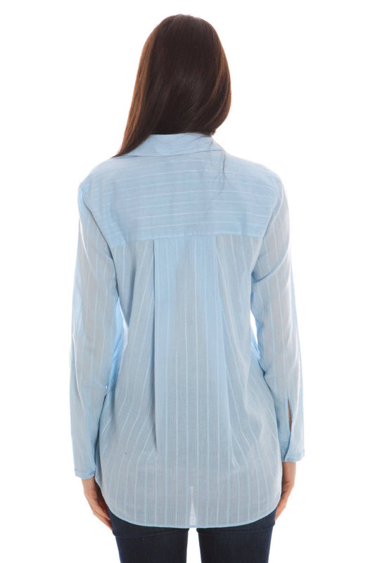 Gant Light Blue Cotton Women Shirt