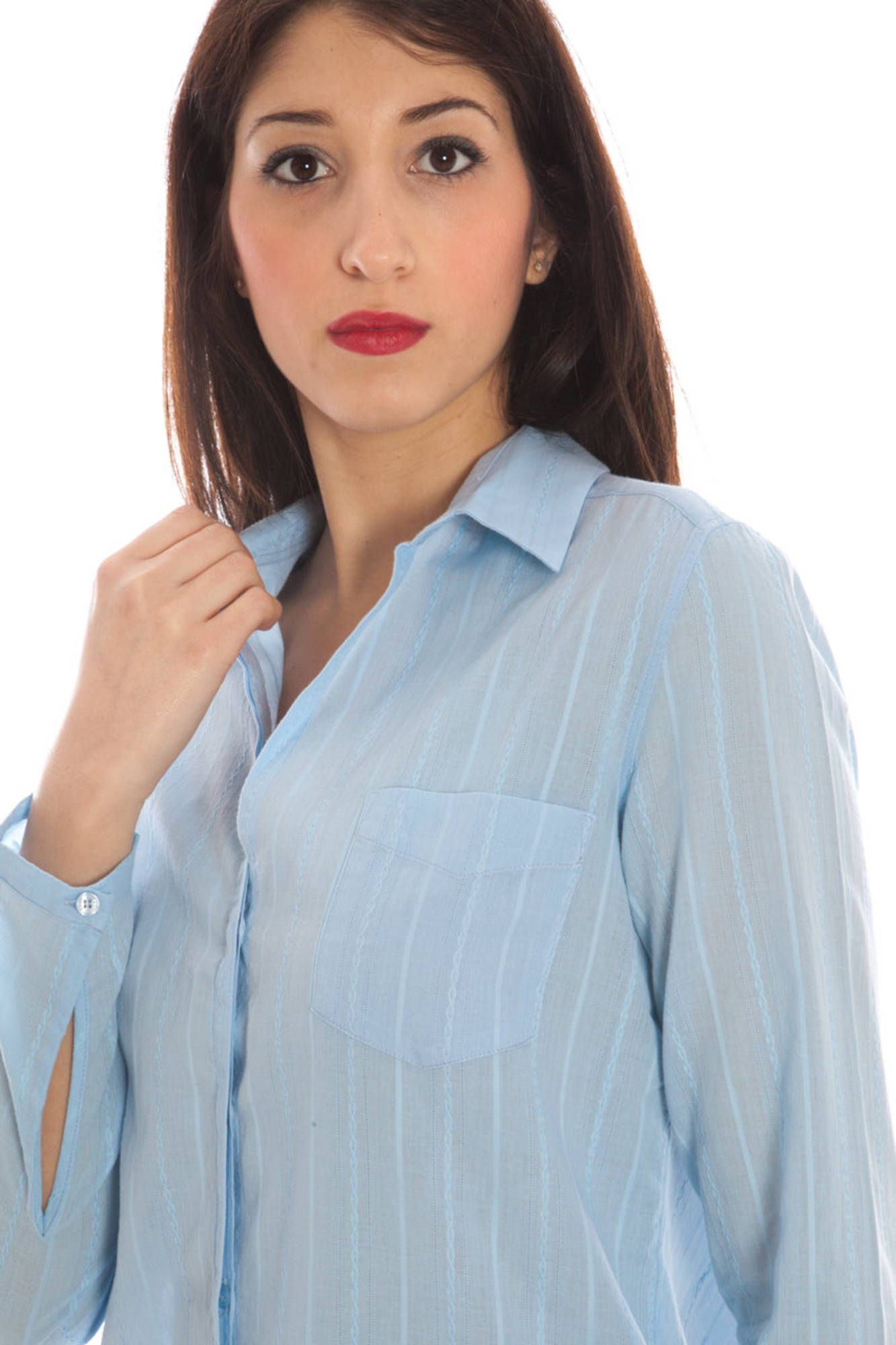 Gant Light Blue Cotton Women Shirt