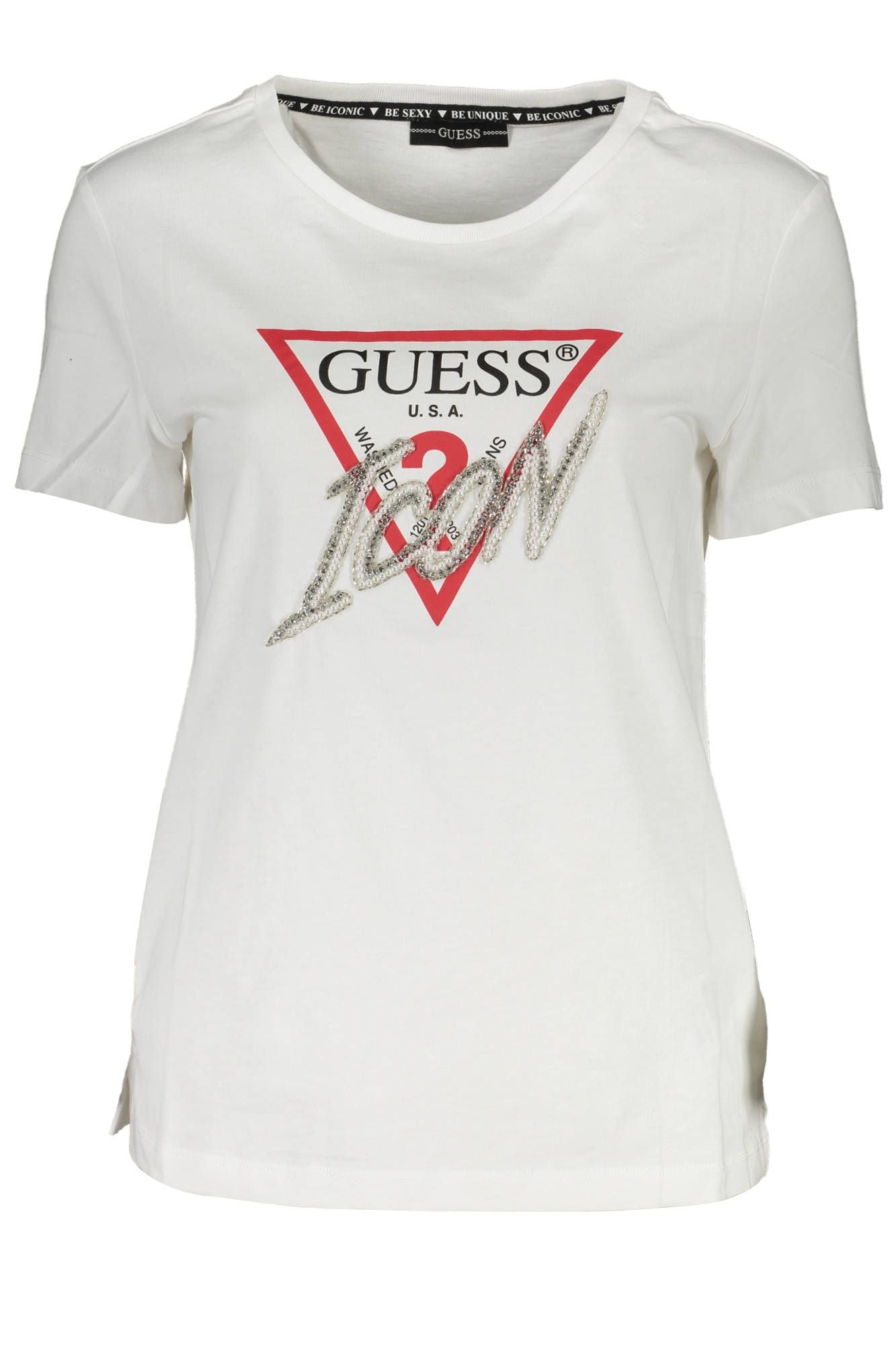 Guess Jeans White Cotton Women T-Shirt