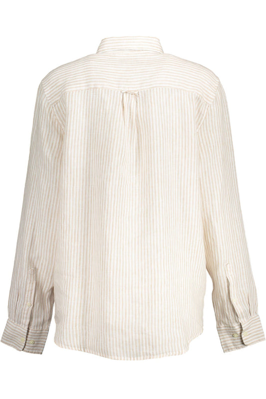 Gant Beige Linen Women Shirt