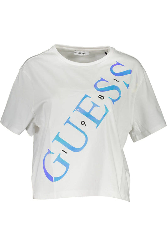 Guess Jeans White Cotton Women T-Shirt