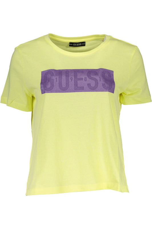 Guess Jeans Yellow Cotton Women T-Shirt