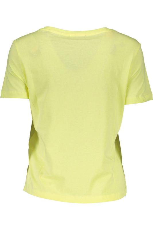 Guess Jeans Yellow Cotton Women T-Shirt