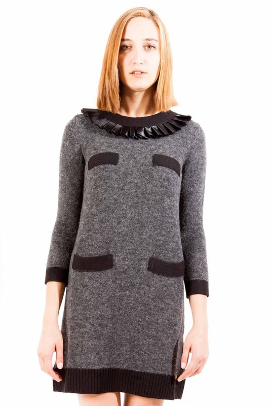 Love Moschino Gray Wool Women Dress