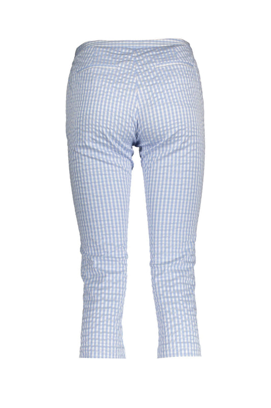 Gant Light Blue Cotton Women Pant