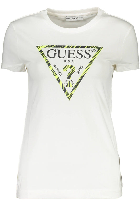 Guess Jeans White Cotton Women T-Shirt