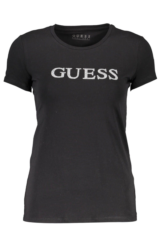 Guess Jeans Black Cotton Women T-Shirt