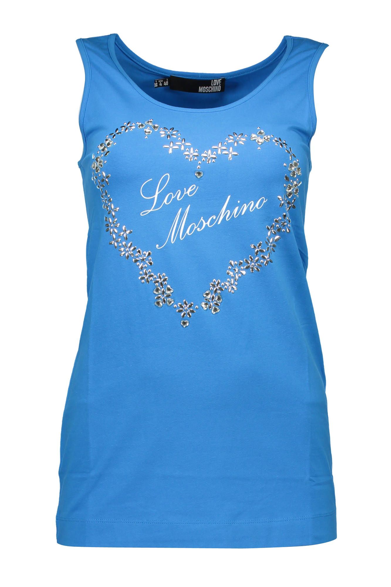 Love Moschino Blue Cotton Women T-Shirt