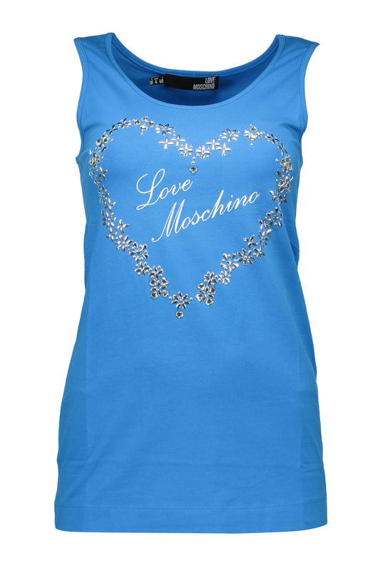 Love Moschino Blue Cotton Women T-Shirt