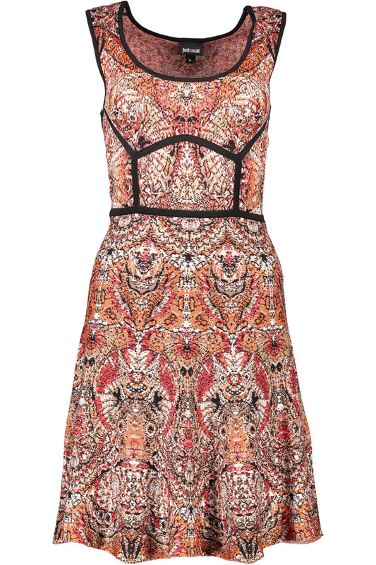 Just Cavalli Orange Viscose Women Dress