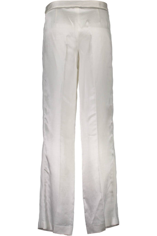 Just Cavalli White Linen Women Pant