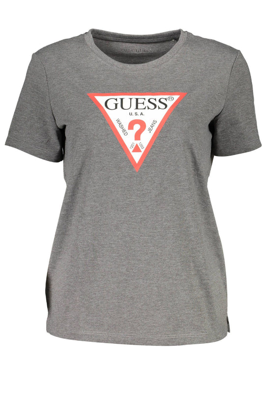 Guess Jeans Gray Cotton Women Tee