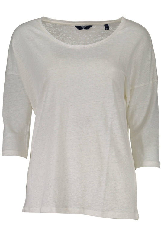 Gant White Linen Women T-Shirt