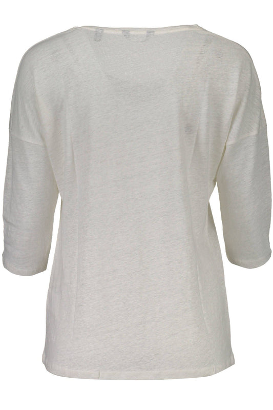 Gant White Linen Women T-Shirt