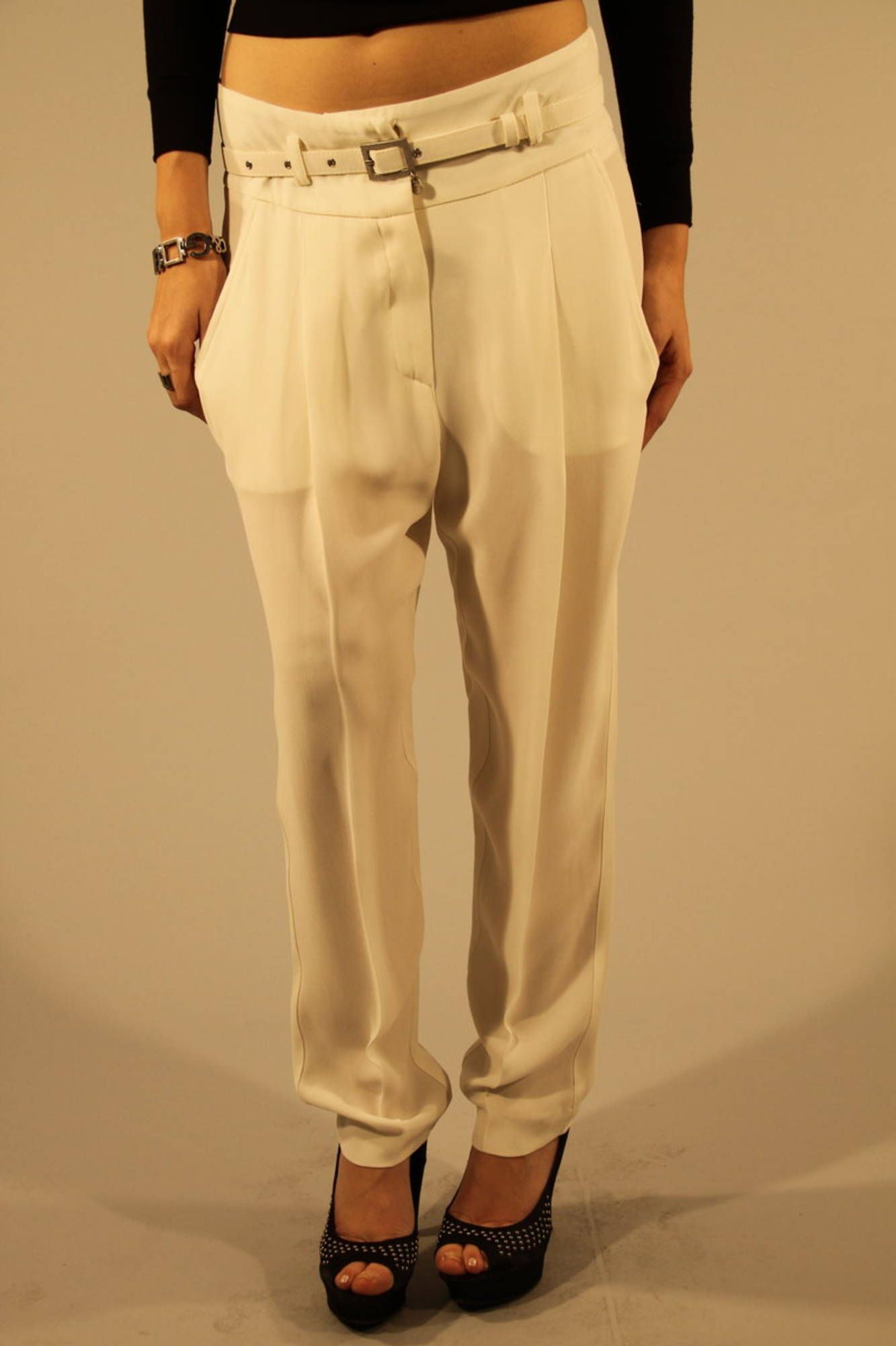 Patrizia Pepe White Viscose Women Trouser