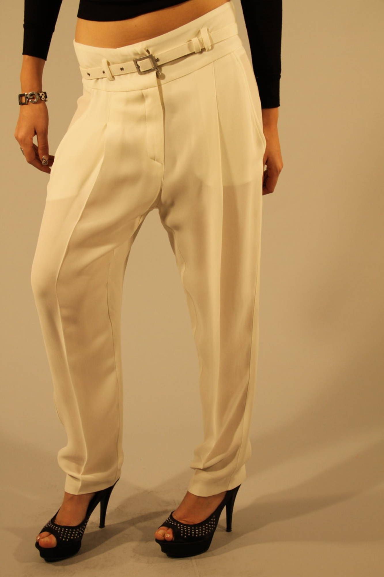 Patrizia Pepe White Viscose Women Trouser