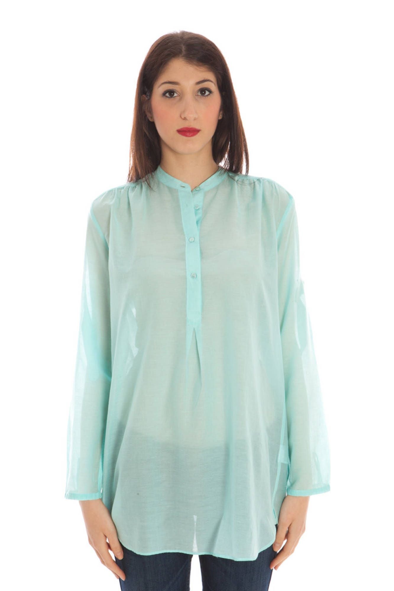 Gant Light Blue Cotton Women Shirt