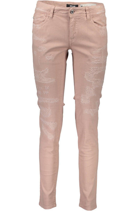 Just Cavalli Pink Cotton Women Jeans