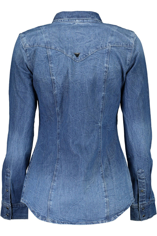 Guess Jeans Blue Cotton Women Shirt