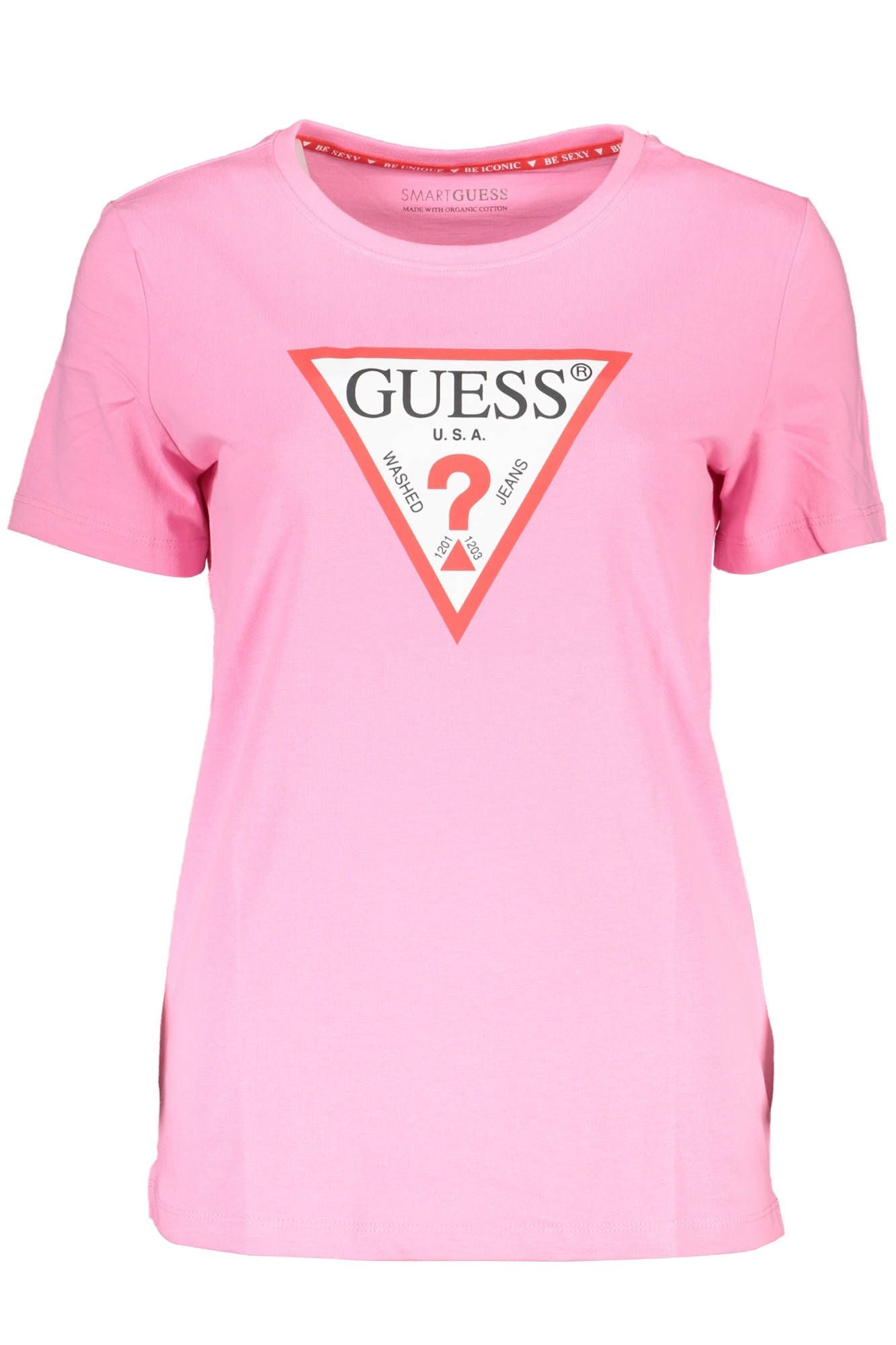 Guess Jeans Pink Cotton Women T-Shirt