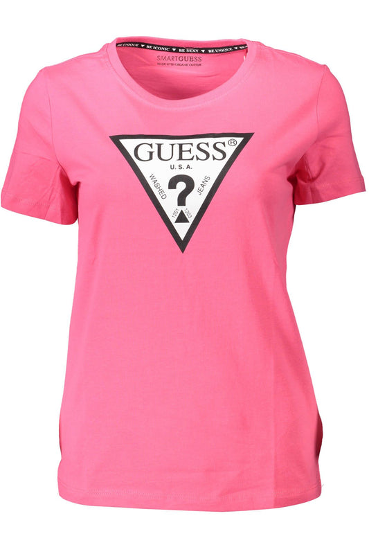 Guess Jeans Pink Cotton Women T-Shirt