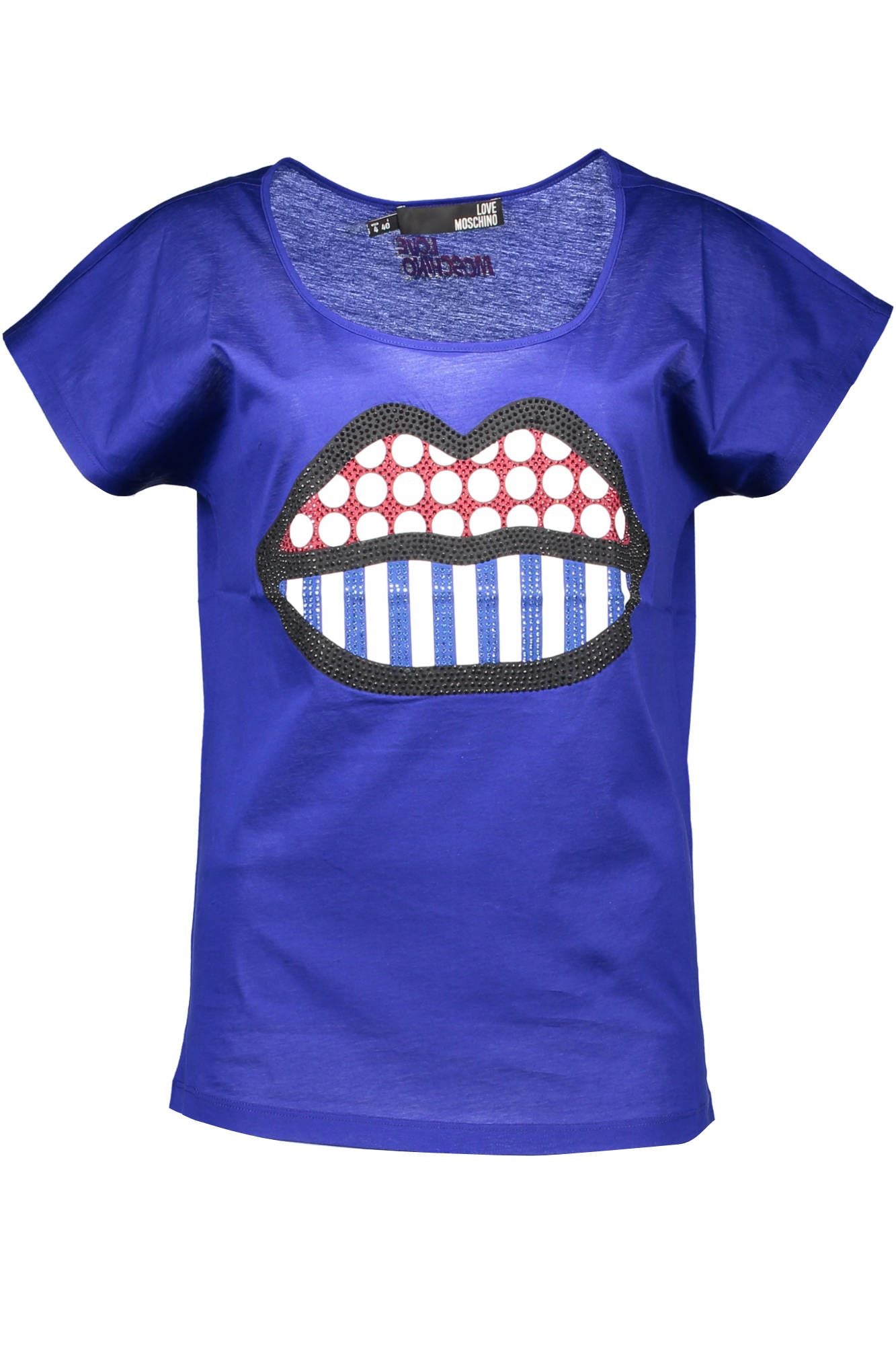 Love Moschino Blue Cotton Women T-Shirt