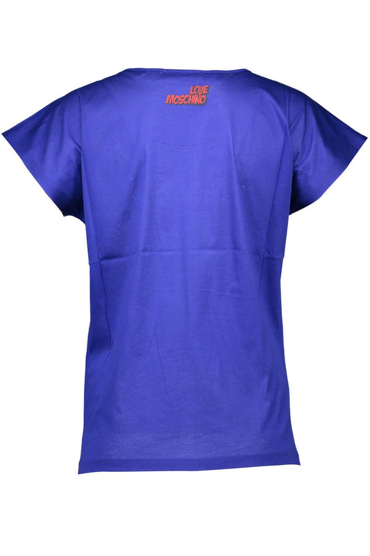 Love Moschino Blue Cotton Women T-Shirt