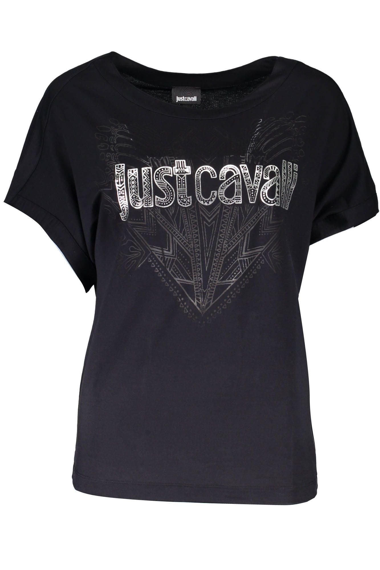 Just Cavalli Black Polyester Women T-Shirt