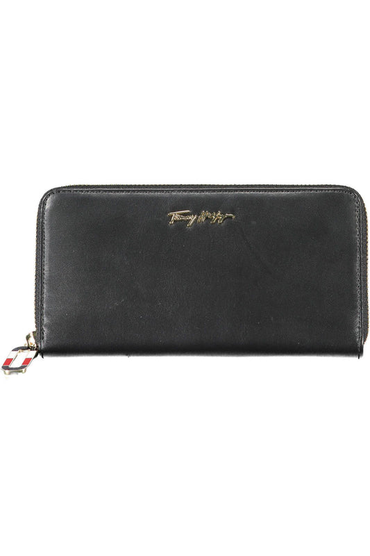 Tommy Hilfiger Black Leather Women Wallet