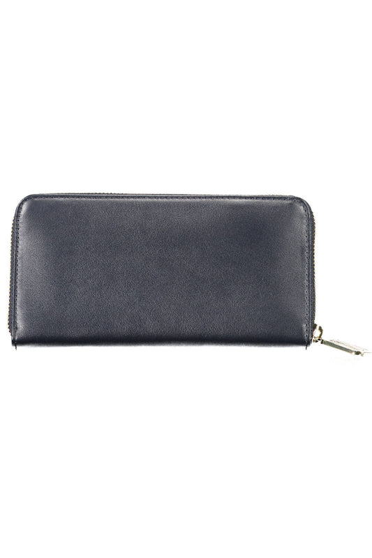 Tommy Hilfiger "Blue Leather Women Wallet with Multiple Compartments"