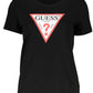 Guess Jeans Black Cotton Women T-Shirt