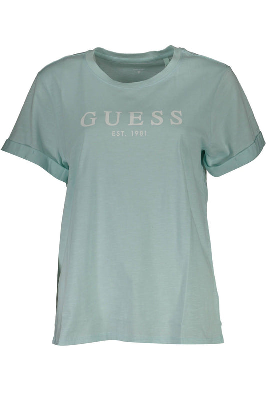 Guess Jeans Light Blue Cotton Women T-Shirt