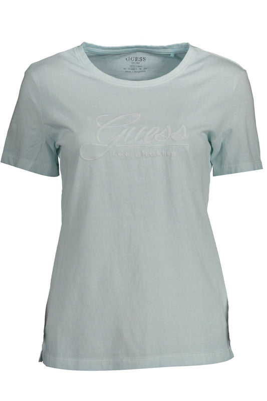 Guess Jeans Light Blue Cotton Women T-Shirt