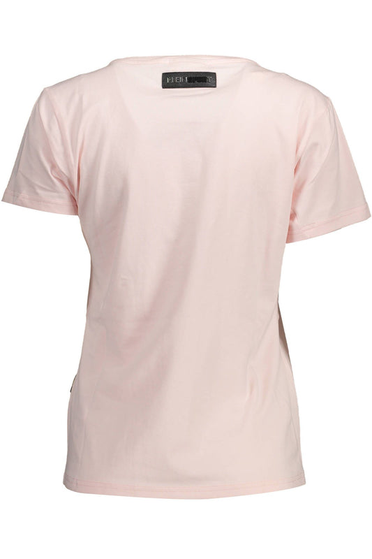 Plein Sport Pink Cotton Women T-Shirt