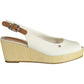 Tommy Hilfiger White Polyester Women Sandal