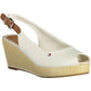 Tommy Hilfiger White Polyester Women Sandal