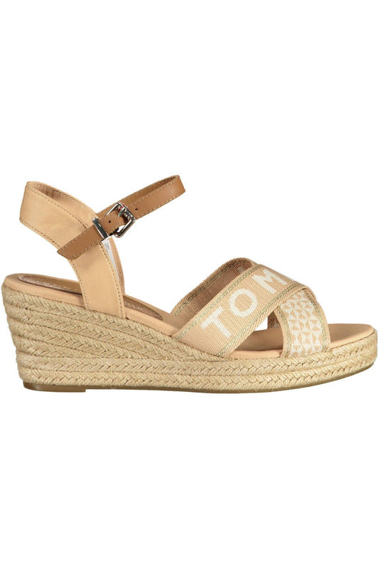 Tommy Hilfiger Beige Polyester Women Sandal