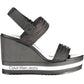 Calvin Klein Black Polyester Women Sandal