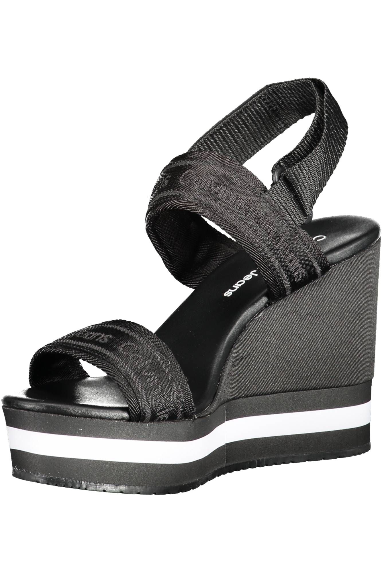 Calvin Klein Black Polyester Women Sandal