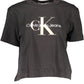 Calvin Klein Black Cotton Women T-Shirt