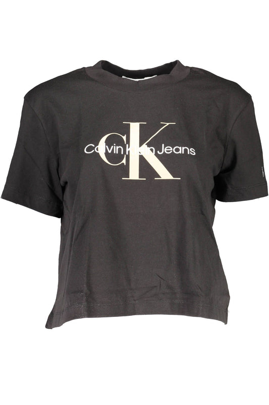 Calvin Klein Black Cotton Women T-Shirt