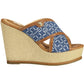 U.S. POLO ASSN. Blue Cotton Women Sandal