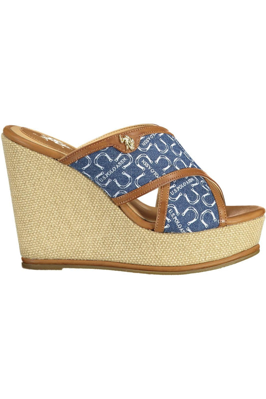 U.S. POLO ASSN. Blue Cotton Women Sandal