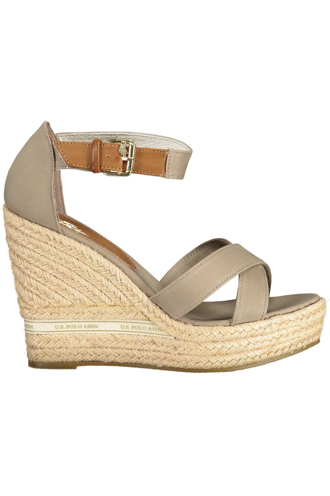 U.S. POLO ASSN. Beige Cotton Women Sandal