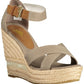 U.S. POLO ASSN. Beige Cotton Women Sandal