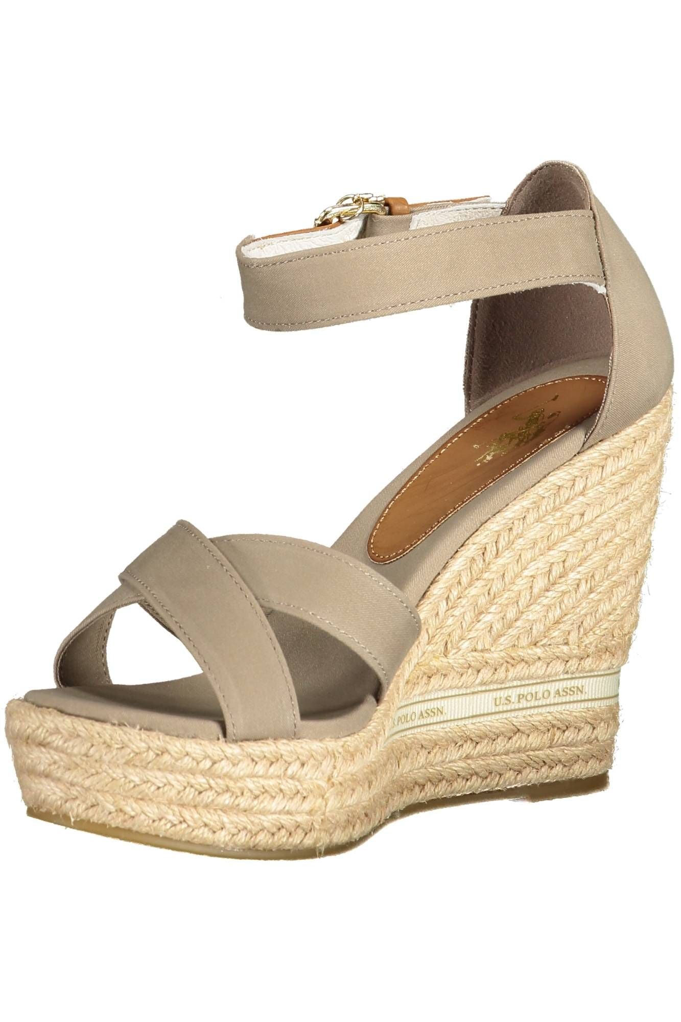 U.S. POLO ASSN. Beige Cotton Women Sandal