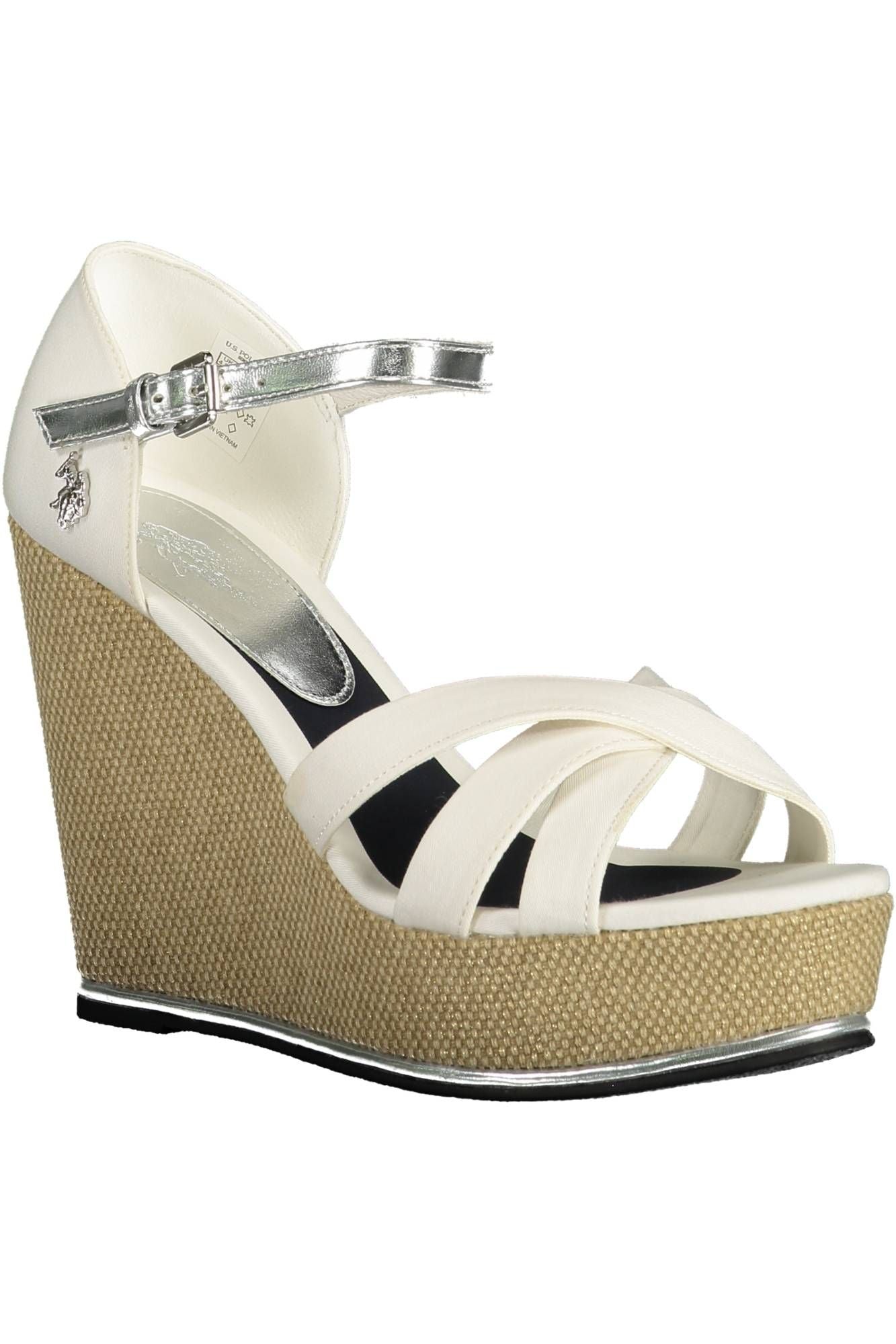 U.S. POLO ASSN. White Cotton Women Sandal