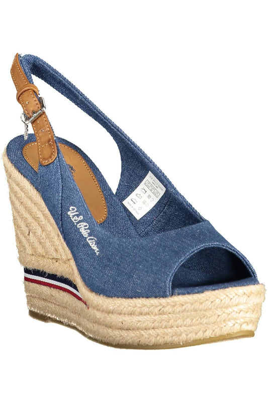 U.S. POLO ASSN. Blue Cotton Women Sandal