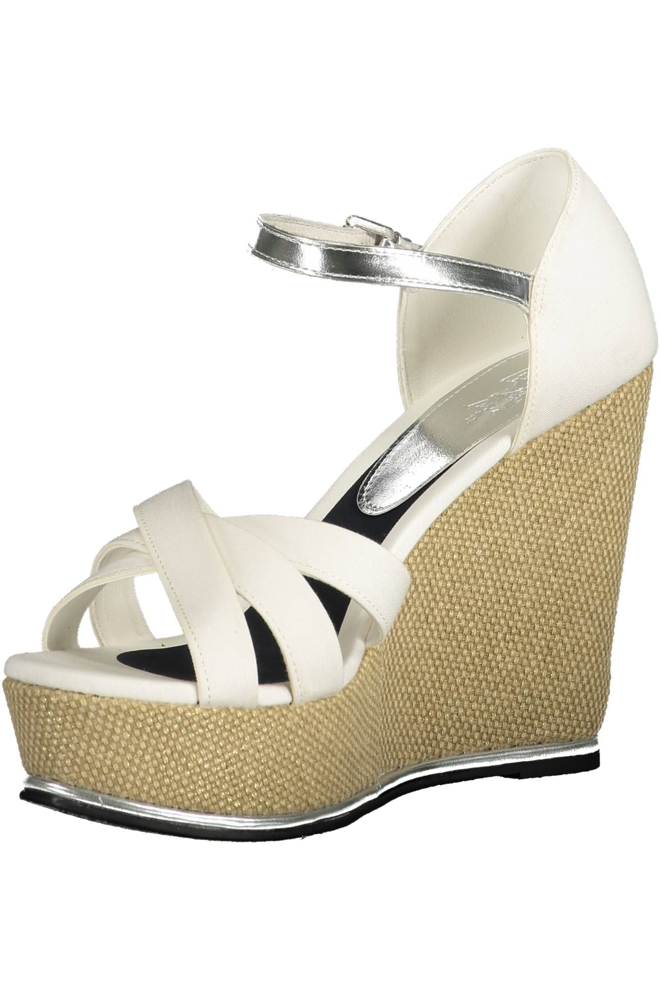 U.S. POLO ASSN. White Cotton Women Sandal