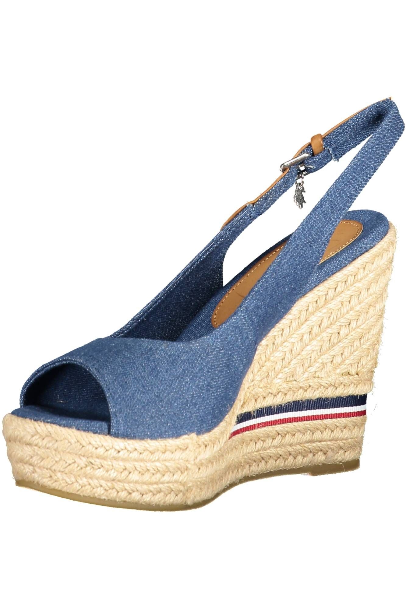 U.S. POLO ASSN. Blue Cotton Women Sandal